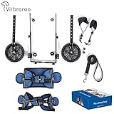 Pvirbravoo Dlm-01 Hunderollstuhl für kleine Hunde, verbesserte All-Terrain-Reifen, verstellbarer Hunderollstuhl, reflektierendes Sicherheitsdesign für behinderte oder verletzte kleine Hunde