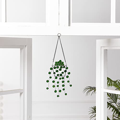 String Of Pearls Stained Glass Suncatcher Artificial Hanging Plants - Aitongxiao Glass Art For Nature Inspired Home Decor Fake Window Hanging Plant Lover Gift For Mom #TOP3