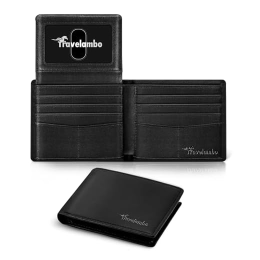 Wallet for Men, Premium Classic Mens Wallet Minimalist Slim Bifold Wallet, RFID Blocking Wallet with 10 Credit Card, 2 ID Window and 2 Cash Slots, Leather Compact Wallet, Front Pocket Card Holder