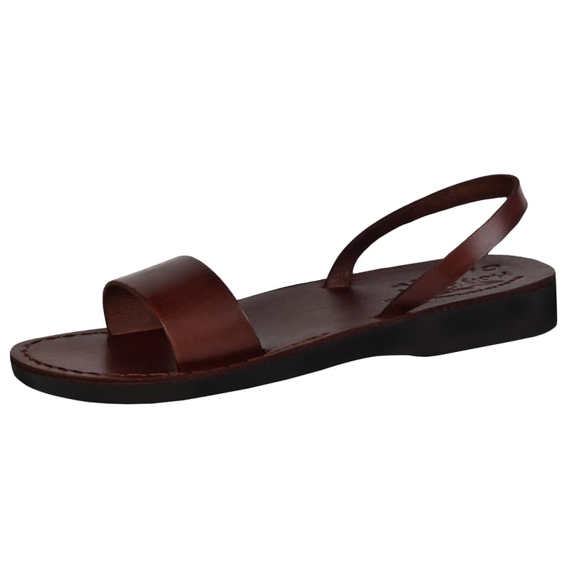 Men/Women Biblical Jesus Leather Sandals/Slides from Jerusalem (Blessed Mother Mary Style)
