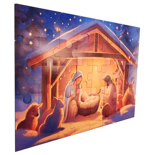 Quebra-cabeça Infantil 40 peças MDF 39 x 29 cm Sagrada familia