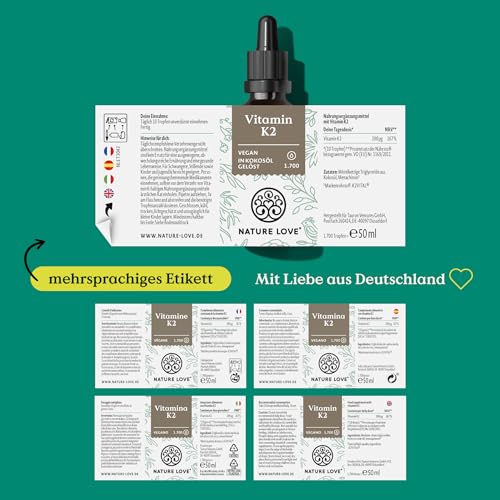 Abnehmtropfen mit Vitamin K2 MK7 200µg von Nature Love