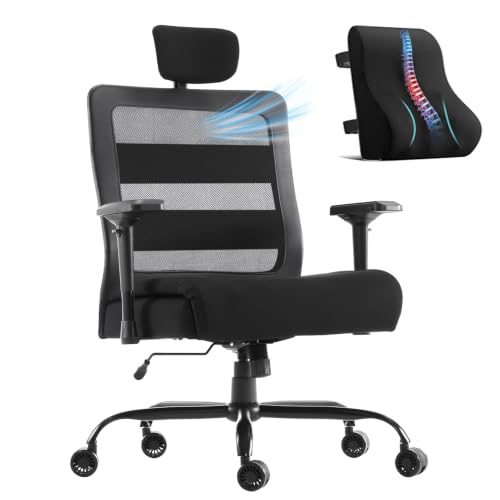 WUDOYO Big Tall Office Chair 500 lbs Wide Seat Ergonomic Desk Chair