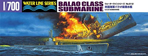 Aoshima 1/700 Water Line No.912 Us Navy Balao Class Submarine Model Kit(Japan Import) #TOP1