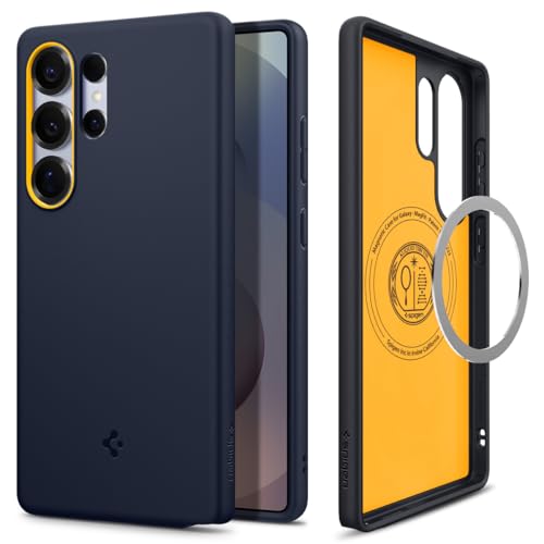 Spigen for Galaxy S25 Ultra Case Nano Pop MagFit [Compatible with MagSafe] [Fast Wireless Charging] - Blueberry Navy