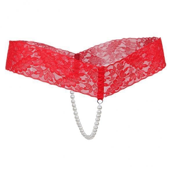 BNF®3xWomen Crotchless Panties Lace Underwear Pearls Strings Red|Clothing, Shoes & Accessories | Womens Clothing | Sleep | Panties-image-27