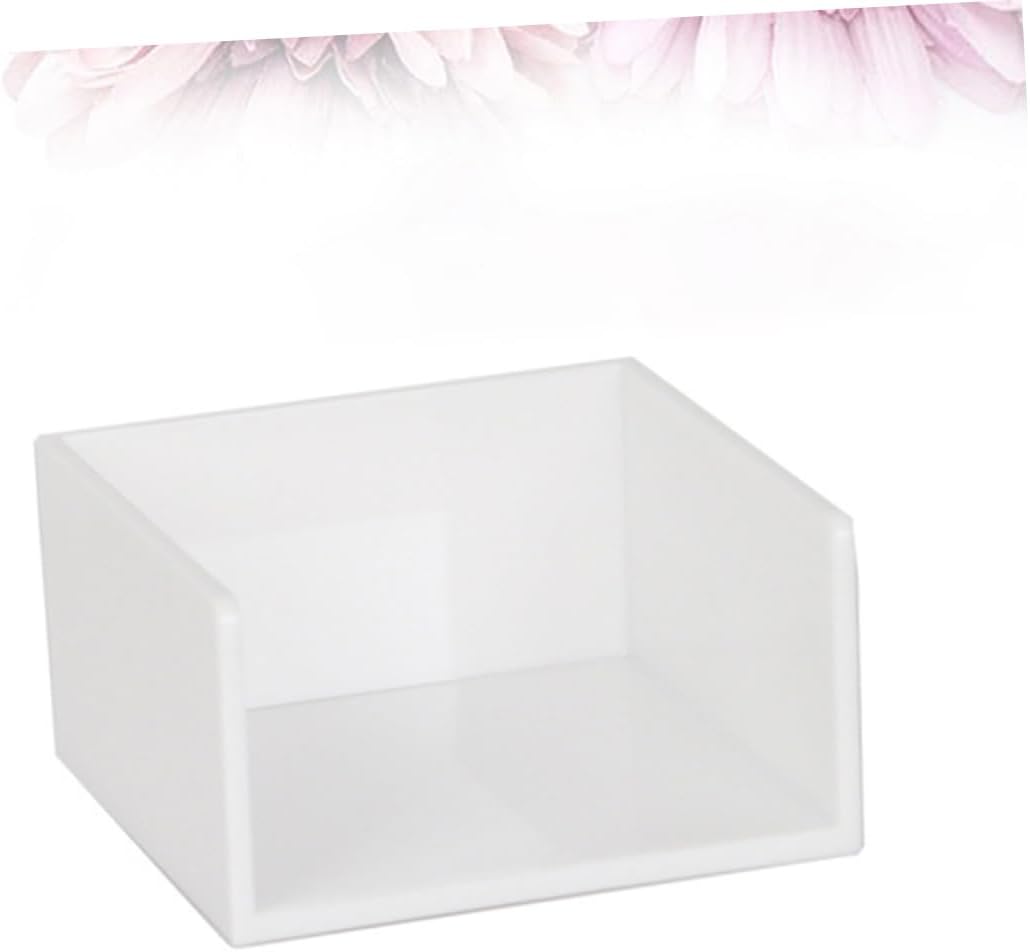 Desktop Note Holder Dispenser for Memo Sheets, White Organizer Box | Easy to Clean, Anti Scratch, Wear Resistant, Portable Design, Classroom Desk Supplies and Workspace Storage