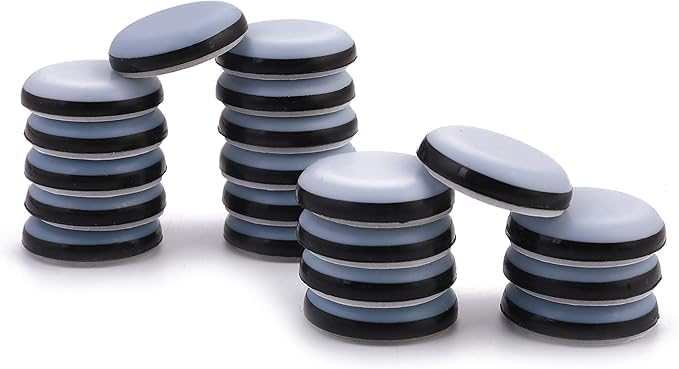 MR. DIY Crafts 8 Pcs, Magic Sliders Self-Adhesive Furniture Glide Sliders with PTFE Material, Floor Protector for Easy Moving (8, Grey, 2.5 x2.5 x0.5 cm)