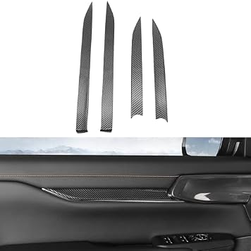 Interior Door Panel Trim Cover, ABS Car Door Armrest Strip Panel Protective Cover, Compatible with Ford Ranger 2022 2023 2024, Interior Trim Cover | ABS Car Door Armrest Strip Panel Protective Cover Fit for Ford Ranger 2024-2026, ABS Carbon Fiber Interior Trim