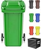 JIESOO Großer Mülleimer Außenbereich mit Deckel Und Rädern,Übergroße Lagerung Und Robuster Langlebiger Mülleimer Außenbereich Mit 100 Tragbaren Aufbewahrungsbeuteln for Hinterhof Garage Terrasse(Green