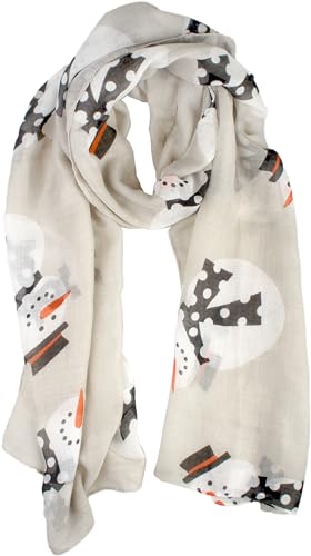 VIVIAN & VINCENT 2 Pack of Holiday Gift Wrapped Soft Lightweight Sheer Fall Winter Christmas Scarf for Women Girls4