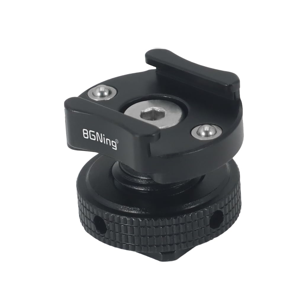 BGNing Aluminum Cold Shoe Mount for Mobile Phone Camera Cage Handle with Cold Shoe Slot