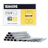 YEAHOME Heavy Duty Staples, 2000 Counts 1/4 inch T50 Staples, 20 Gauge Galvanized 3/8 Inch Crown Upholstery Staple for Pneumatic, Electric T50 Staple Gun