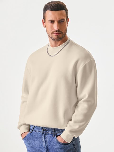 JMIERR Men's Casual Long Sleeves Crewneck Sweatshirts Cotton Pullover Sweatshirt for Men - Image 9