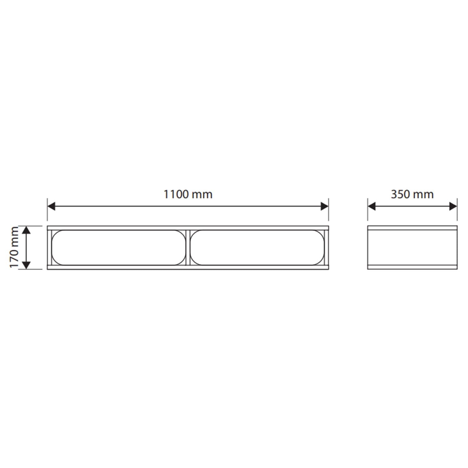 Selsey Wuwu Schminktisch Graubeige 110x35x17 cm, Minimalistisches Design Mit Push-to-Open Schubladen, Hängend Montierbar, Robuste Laminierte Spanplatten, Perfekt Für Schlafzimmer & Ankleidezimmer