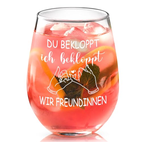 Joymaking Weinglas Geschenk für Beste Freundin, Guten Kumpel...