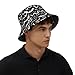Bats Halloween Goth Silhouettes Black White Bucket Hats Fashion Sun Cap Packable Outdoor Fisherman Hat for Women and Men