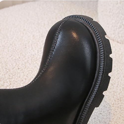 Girls Fleece Knee High Boots Fall Winter Warm Thick Shaggy Side Zipper Long Boots Cold Weather Outdoor Riding Shoes4