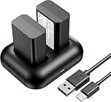 NP-FW50 ENEGON Camera Battery (2-Pack) and Rapid Dual Charger for Sony NEX 3/5/7 Series, SLT-A Series, Alpha Series and More (100% Compatible with Original)