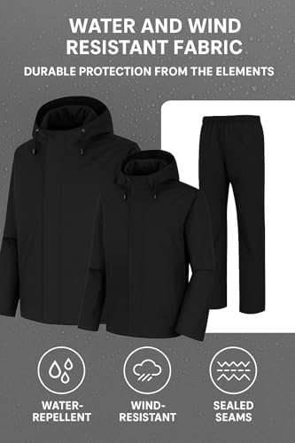 Image of TLN Waterproof Raincoat for Men | Lightweight & Durable Rain Jacket with Hood | Windproof & Breathable | Travel-Friendly, Bike & Motorcycle Use | Full-Length