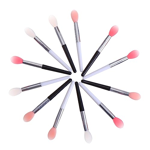FOYTOKI 12pcs Silicone Lip Makeup Brush Applicator Small Makeup Brushes Lipstick Set Lip Mask Perfect Present for Birthday Christmas