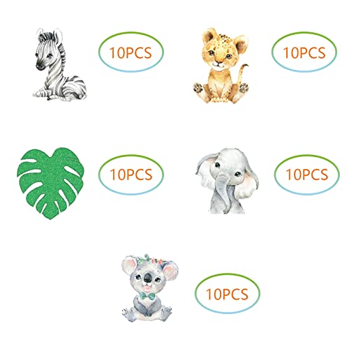 Fenghu 50Pcs Animal Cupcake Toppers For Jungle Safari Wild Birthday Party Decorations Supplies #TOP2