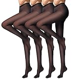 Libella 4er Damen Strumpfhose 15 DEN Mikrofaser Tights Elastisch langlebig Feinstrumpfhose Made in EU Schwarz Größe 5 2516