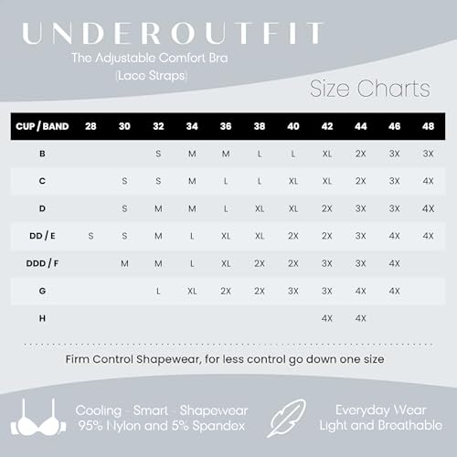 Underoutfit Comfort Shaping Bra - Wireless Everyday Bra with Adjustable Lace Straps3