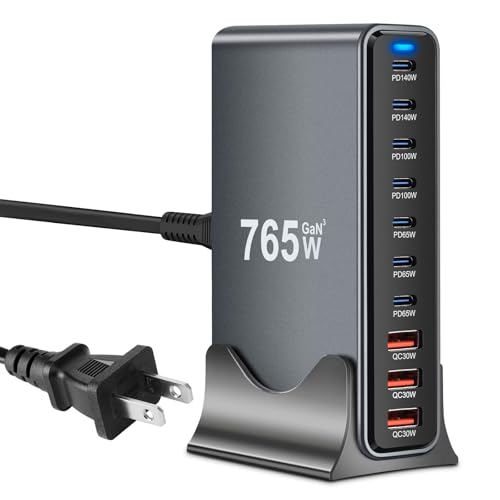 10 in 1 & 765W USB C Charger Block MultiPort