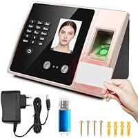 4-in-1 Zeiterfassung für Kleinbetriebe – Innovatives Zeiterfassungsgerät mit Gesichtserkennung, Fingerabdruck, Passwort und ID-Karten, Anwesenheitsmaschine für Mitarbeiter Kein Netzwerk Erforderlich