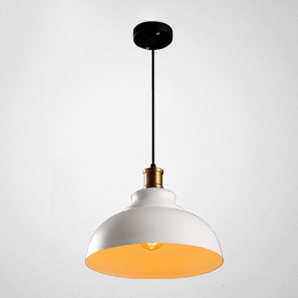 Suspension vintage indus noire en forme de bol rétro pour éclairage de cuisine