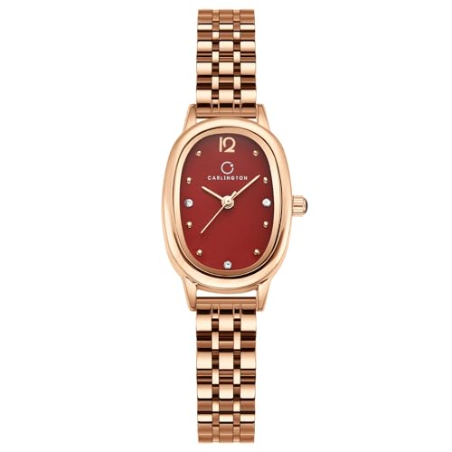 Image of Carlington Diva Series Analog Women Wrist Watches with Stainless Steel Chain Strap | Premium Fashion Watches for Ladies | CT - 105