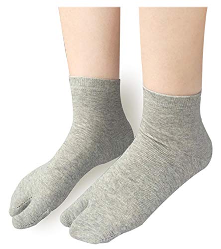 Image of Women's Solid 2 Toe Flip Flop Tabi Socks Geta Ankle Cotton 5 /6 Pairs