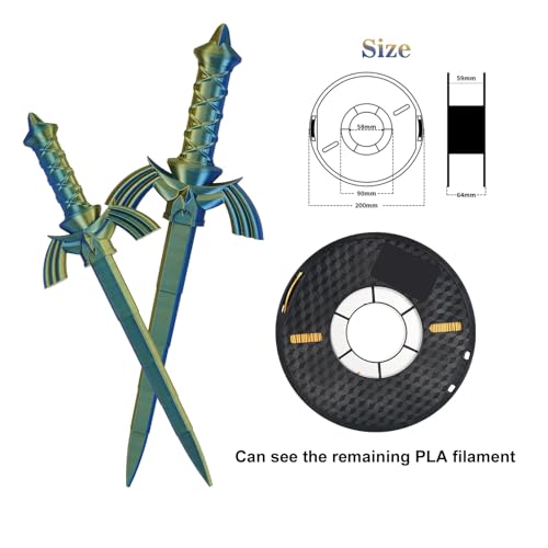 Image of Kingroon Tricolor PLA Filament, Dualcolor Silk PLA Filament, Multicolor 3D Printer Filament, 1.75 mm, Dimensional Accuracy + /- 0.03 mm, 16kg Spool(35.2lbs) 16 Rolls, 16 Different Multicolor Filaments