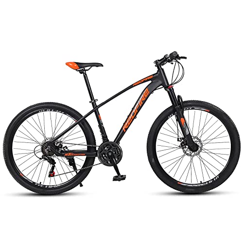 Redfire Mountain Bike, 26 Inch Wheels Youth Women Bicycle, 21-Speed Shimano Drivetrain, 15-Inch Aluminum Frame, MTB Bike with Double Disc Brake Lock Out Suspension Fork, Black