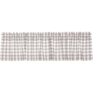   VHC-Brands-Annie-Buffalo-Check-Farmhouse-Kitchen-Window-Curtains-Lined-Valance-16x72-White-Grey