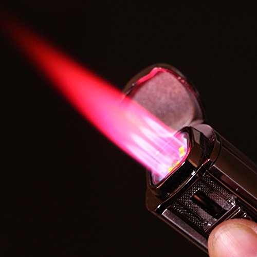 Encendedor de cigarro GALINER rojo con llama ajustable miniatura 5