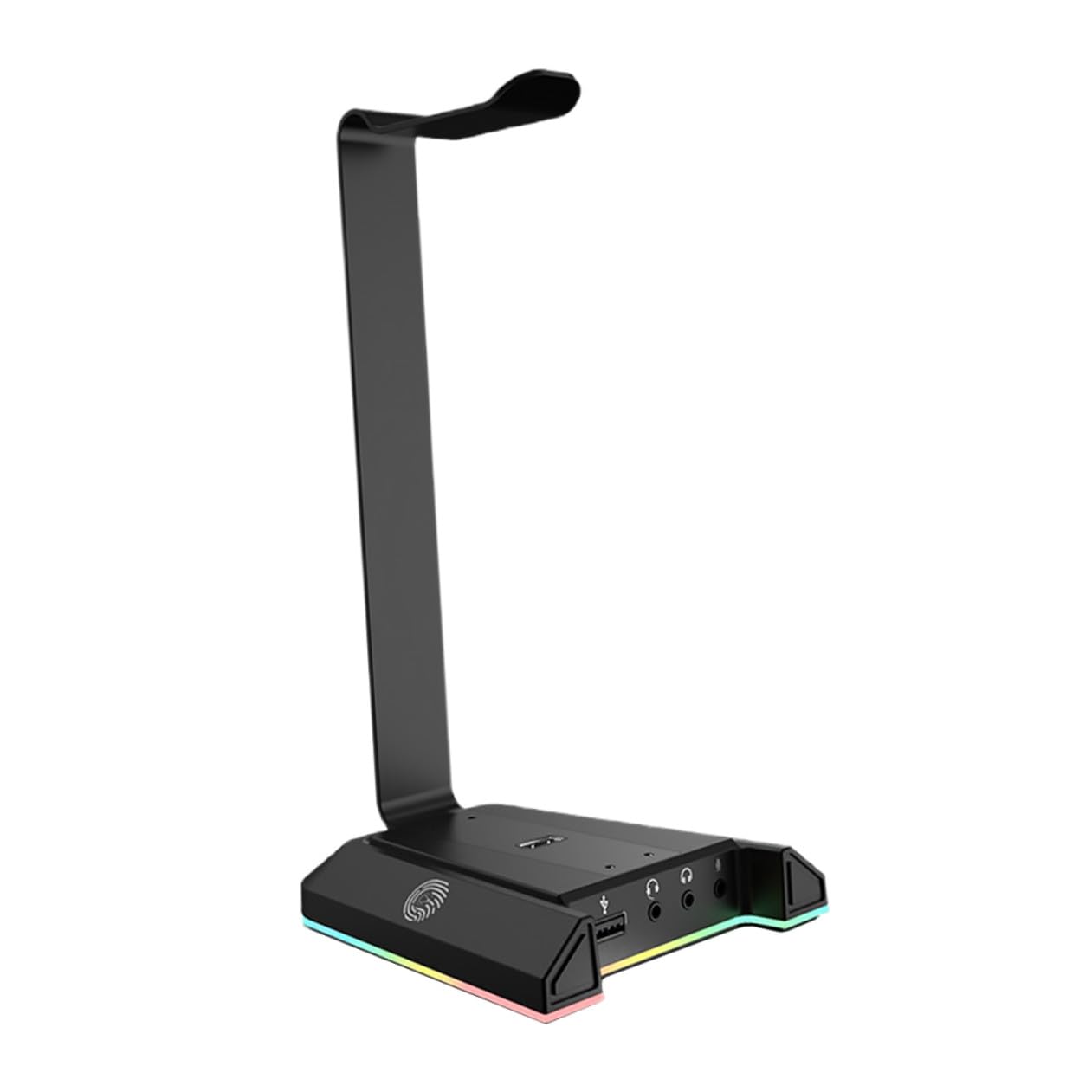 POPETPOP Supporto da Scrivania per Cuffie Gaming Abs Nero, Portatile | Trasmissione Dati ad Alta Velocità, Connettività per Telefono, Accessori Scrivania Gaming