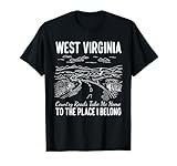 West Virginia Style Heaven West Virginia Mountains Home T-Shirt