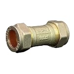 Kudos-Trading - 15mm Single Check Valve WRAS Approved Compression Fitting Non Return Valve one Way Isolation Valve DZR Prevents Backflow Durable Construction (15mm)
