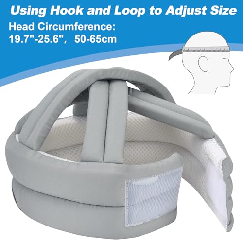 2024 New Upgraded Soft Elderly Helmet for Falls Head Protection,Adult Head Protector from Falls,Elderly Protective Safety Hat Cap,Father's for Elder (Grey) by Cepairng - Image 5