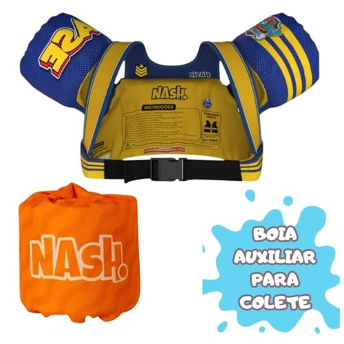 Kit Bóia Infantil Ajustavel Colete Salva Vidas Piscina com Bóia Auxiliar Infantil Nash (Chase)