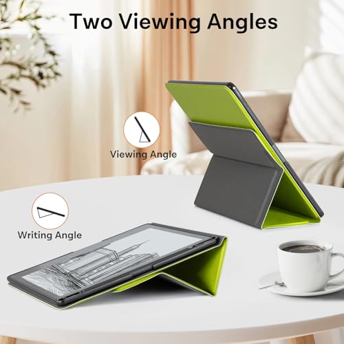 Image of CoBak Stand Case for Kindle Scribe - Premium Folio Leather Cover with Pen Holder, Auto Sleep /Wake - Compatible with 10.2 Inch Kindle Scribe (2022 /2024 Release)