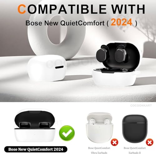Image of Soft Silicone Case Cover for Bosee New QuietComfort (2024) -White