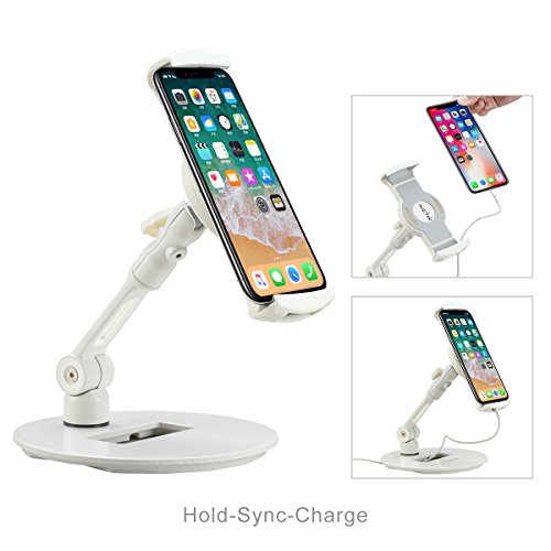 Suptek Aluminum Tablet Desk Stand 360° Flexible Cell Phone Holder Mount For Ipad, Iphone, Samsung, Asus And More 4.7-11 Inch Devices, Good For Bed, Kitchen, Office (Yf108Dw) #TOP1