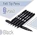 Mr. Pen- Black Felt Tip Pens, Fine Point Pens Black, Pack of 6, Fast Dry, No Smear, Planner Markers