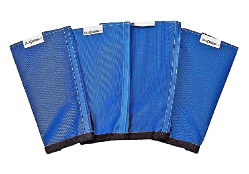 SHOOFLY Horse Leggins, Patented Loose Fitting Boots, Breathable Plastic Mesh (Blue/Yearling)