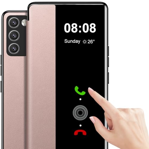 Coque Samsung S20 FE Rose 5G, Étui Portefeuille Rabat Anti-Choc