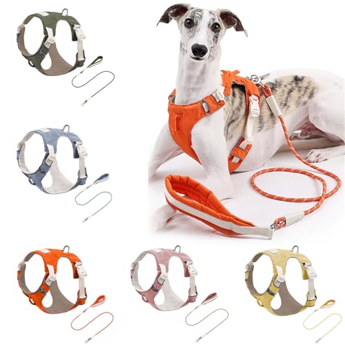 Arnés para perro de nailon reflectante con correa y chaleco de pecho 3