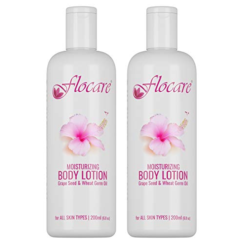 Image of Daily Moisturizing Lotion for Normal to Dry Skin, 200 ml, Grape Seed Wheat Germ Oil, Full Day Moisture, Non Oily, Nourish and Repair Skin, Smooth Even Tone Skin (Pack of 2)